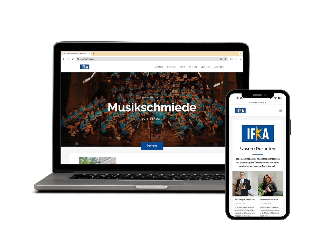 Website Musikschmiede IFKA
